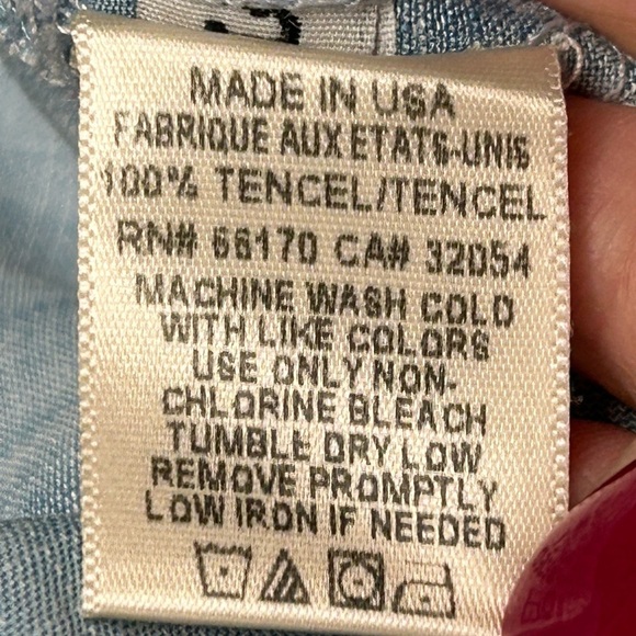 Bella Dahl Light Blue Tencel Button-Up Casual Shirt Sz S - Picture 12 of 14